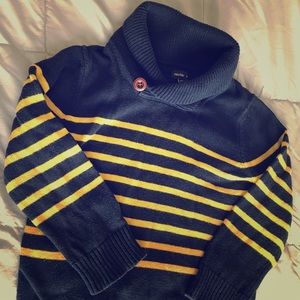 BabyGap Toddler Turtleneck Sweater, Navy & Yellow